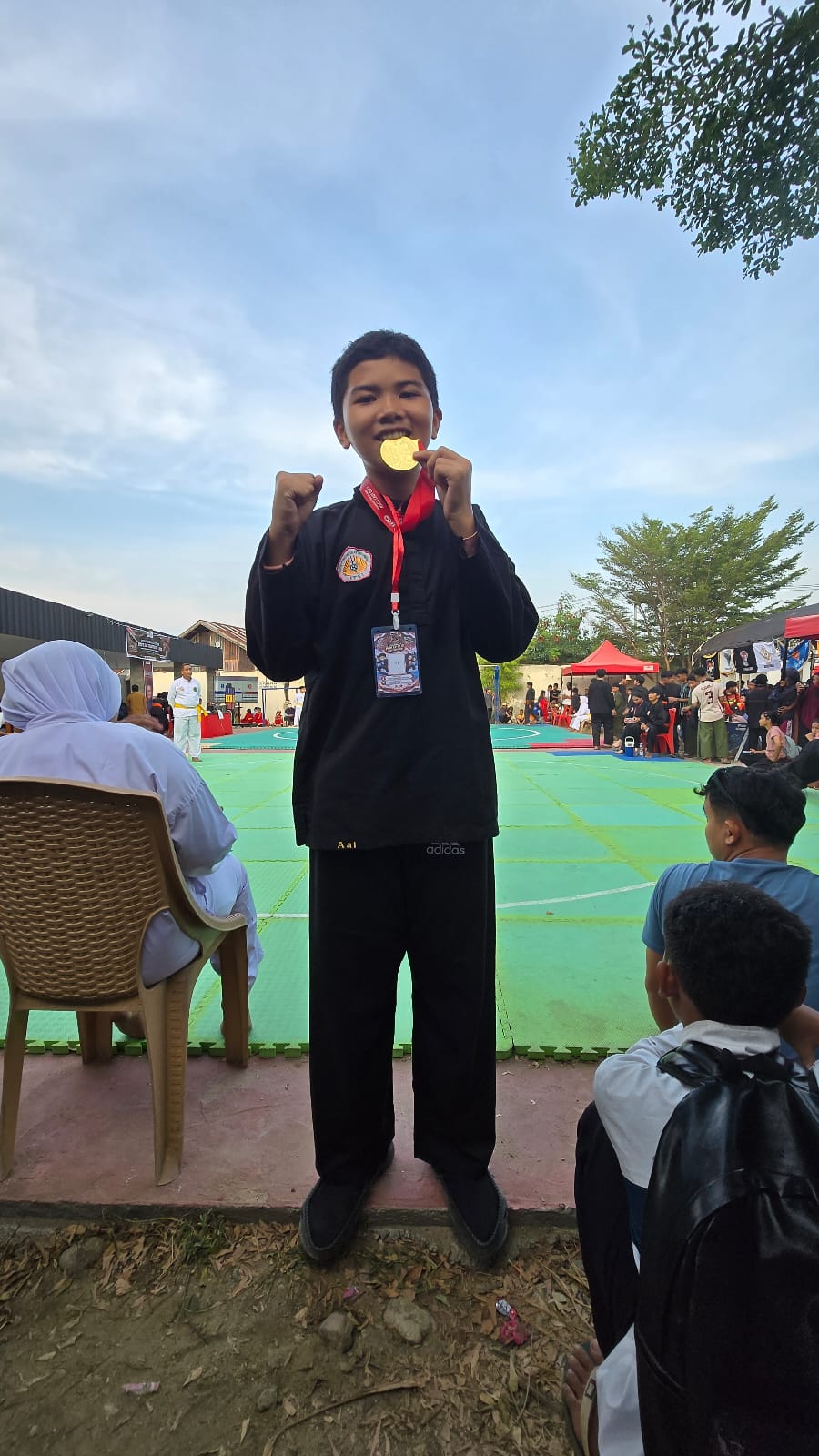 Gibran, Siswa SMP Negeri 2 Palu, Sabet Medali Emas di Kejuaraan Pencak Silat