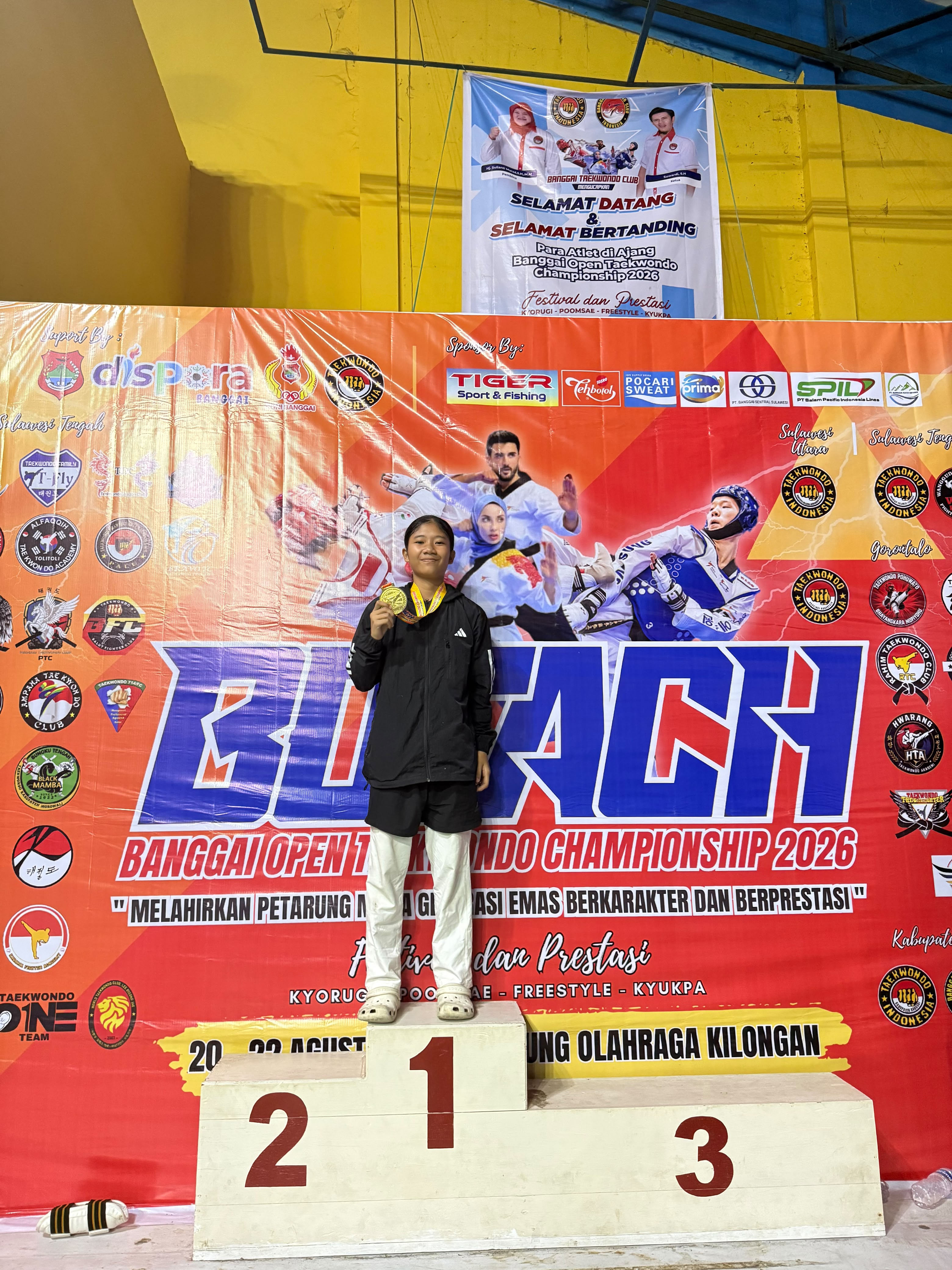 Adeline Sabet Juara 1 di Banggai Open Taekwondo Championship (BOTACH) 2026